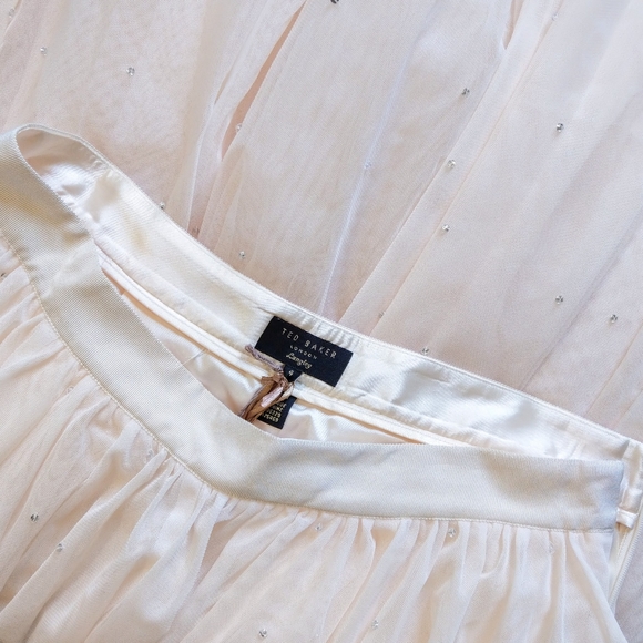🍒NWT🍒 TED BAKER LANGLEY GLITTERING TULLE SKIRT - Picture 9 of 10